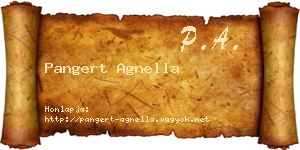 Pangert Agnella névjegykártya